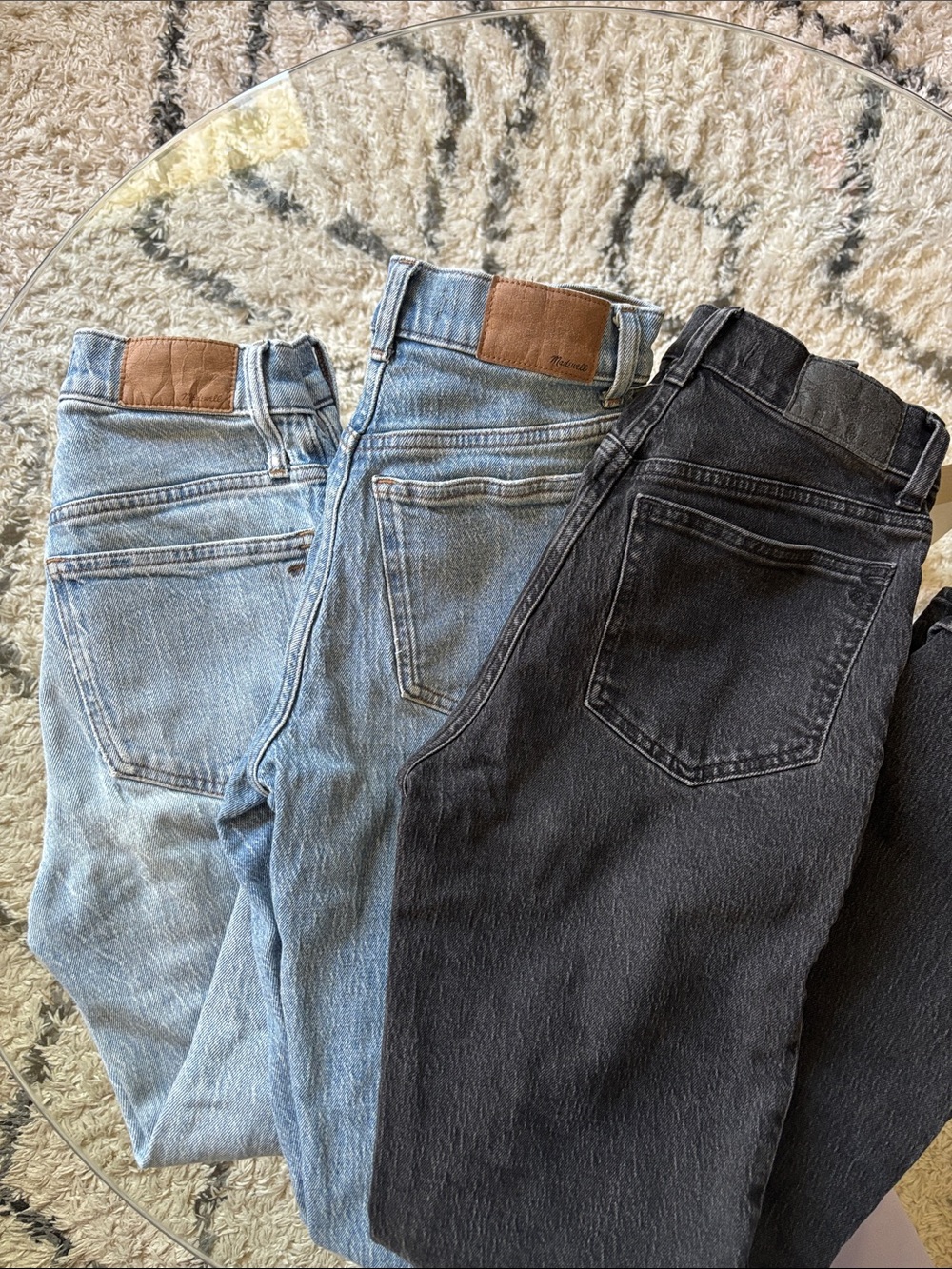 Bundle of Three Madewell ‘90s Straight and Perfect Vintage Jeans - Size 23